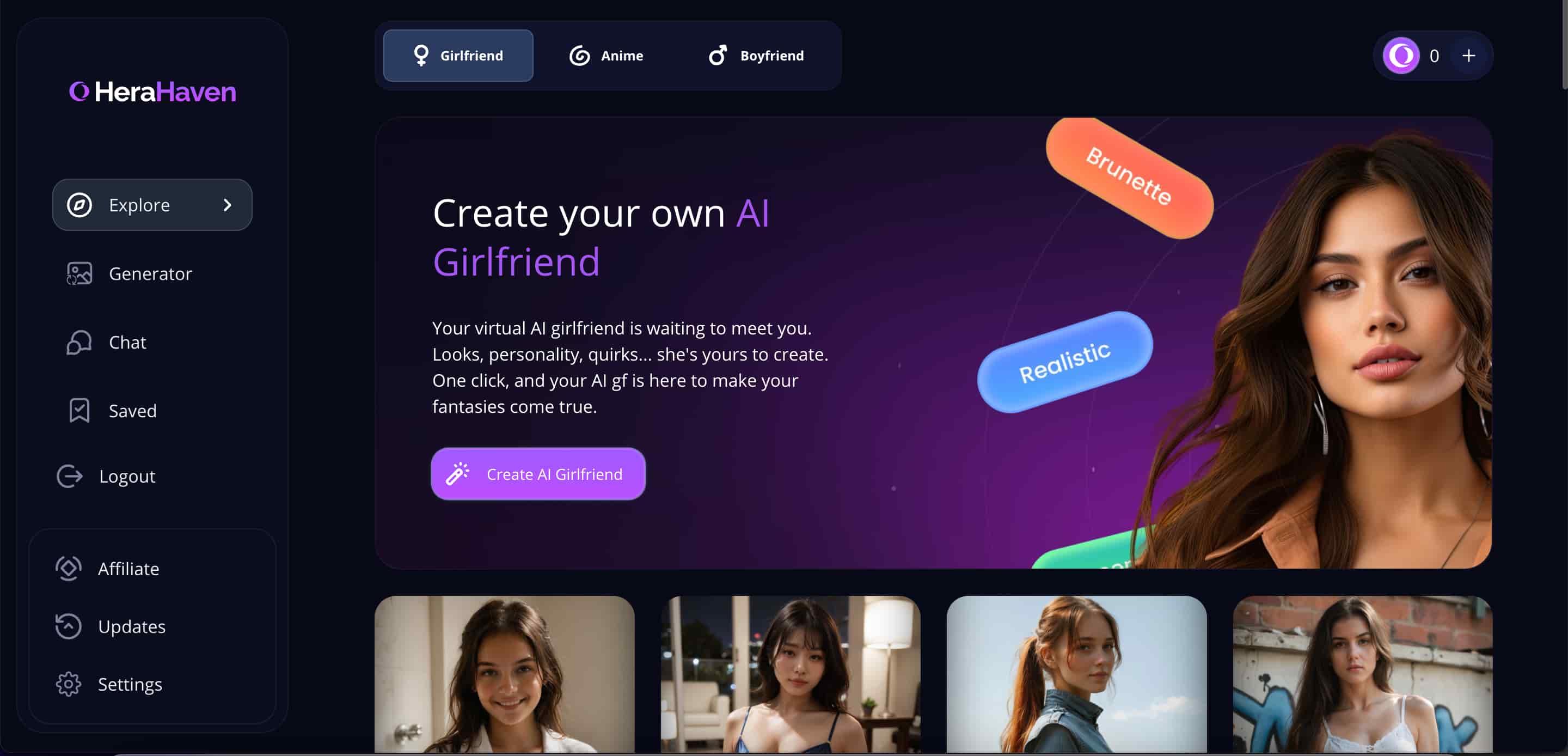 HeraHaven Homepage Image